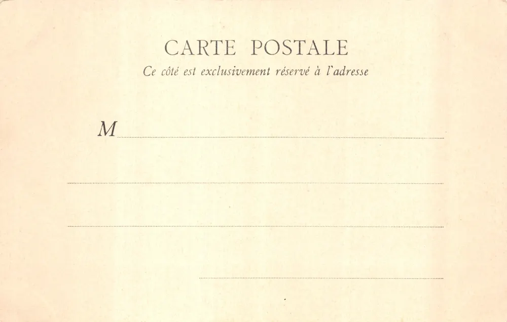 Schloss Chantilly — Die Insel der Liebe — Verlag B. F., Paris - Rückseite
