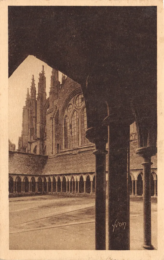 Mont-Saint-Michel — Abadia - O Claustro — editor YVON, Paris - Frente