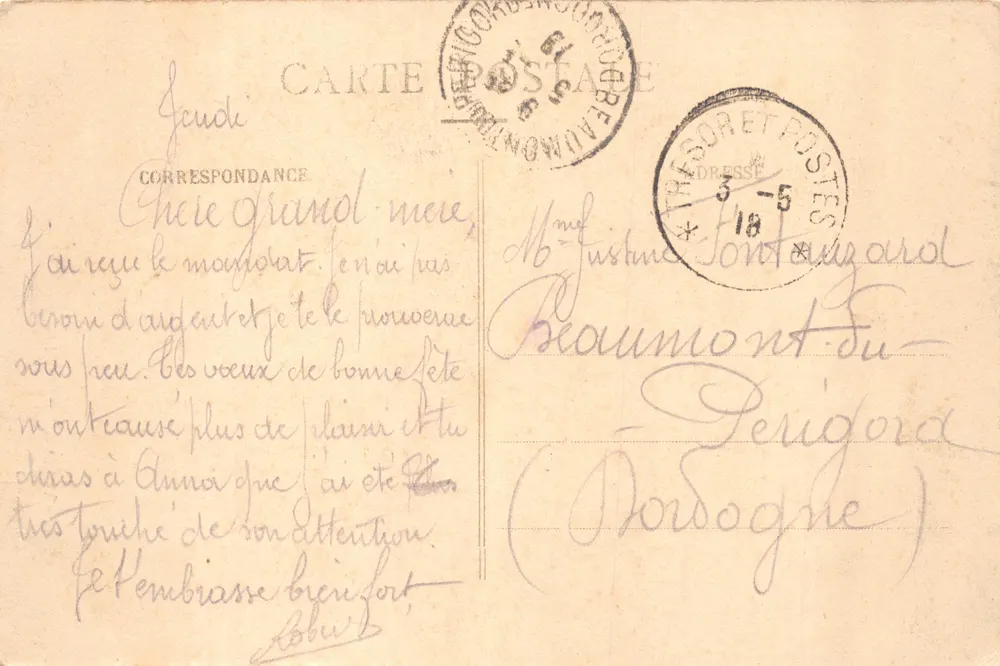 MANTES-la-JOLIE — Innenansicht der Notre-Dame — Sammlung Beaumont frères - Rückseite