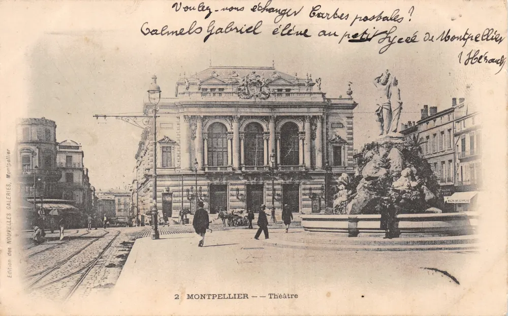Montpellier — Theater — Ausgabe von NOUVELLES GALERIES, Montpellier - Vorderseite