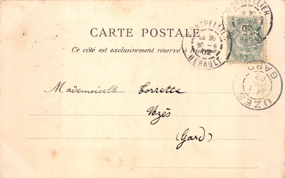 Montpellier — Theater — Ausgabe von NOUVELLES GALERIES, Montpellier - Rückseite