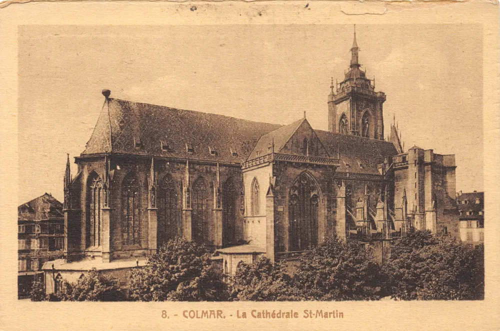 Colmar — Ansicht der St-Martin-Kathedrale — Verlag gedruckt auf der Karte, Nr. 8 - Vorderseite