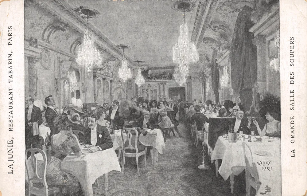 La Junie, Restaurant Tabarin — Speisesaal — Walery-Ausgabe, Paris - Vorderseite