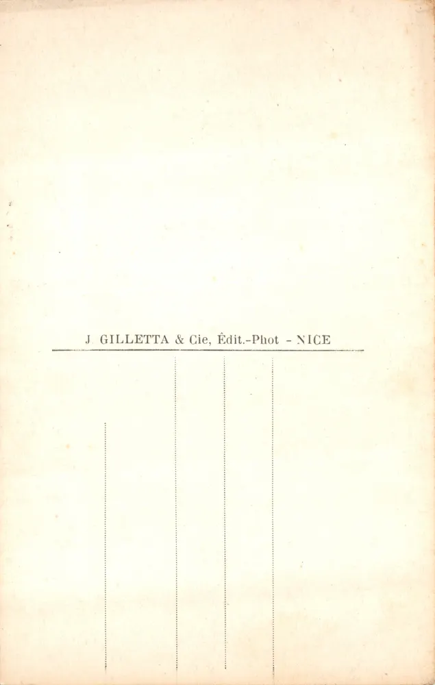 Nice — Dämmerung — J. Gilletta & Cie, Verlag-Fotograf - NICE, n° 131 - Rückseite