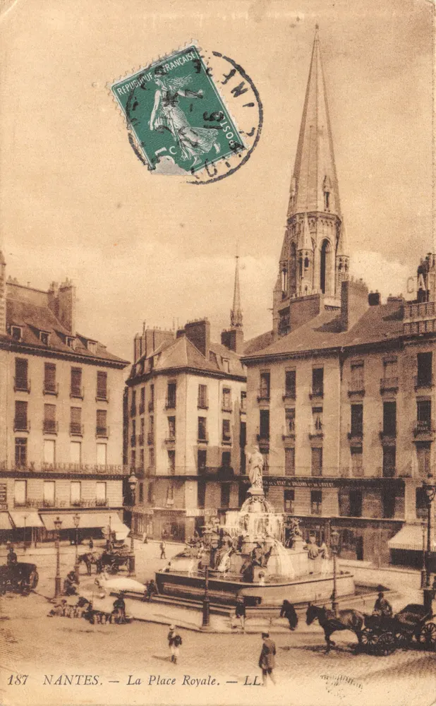 NANTES — Der Place Royale — Verlag L.L. n°187 - Vorderseite