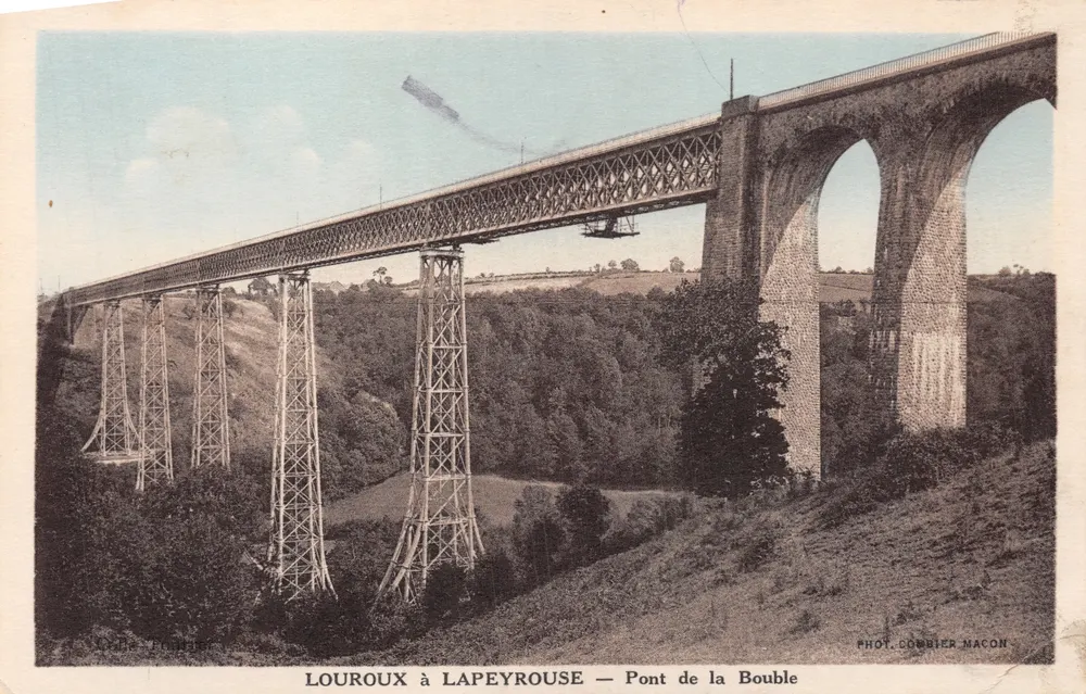 Louroux nach Lapeyrouse — Brücke der Bouble — Foto. Combier Nacon - Vorderseite