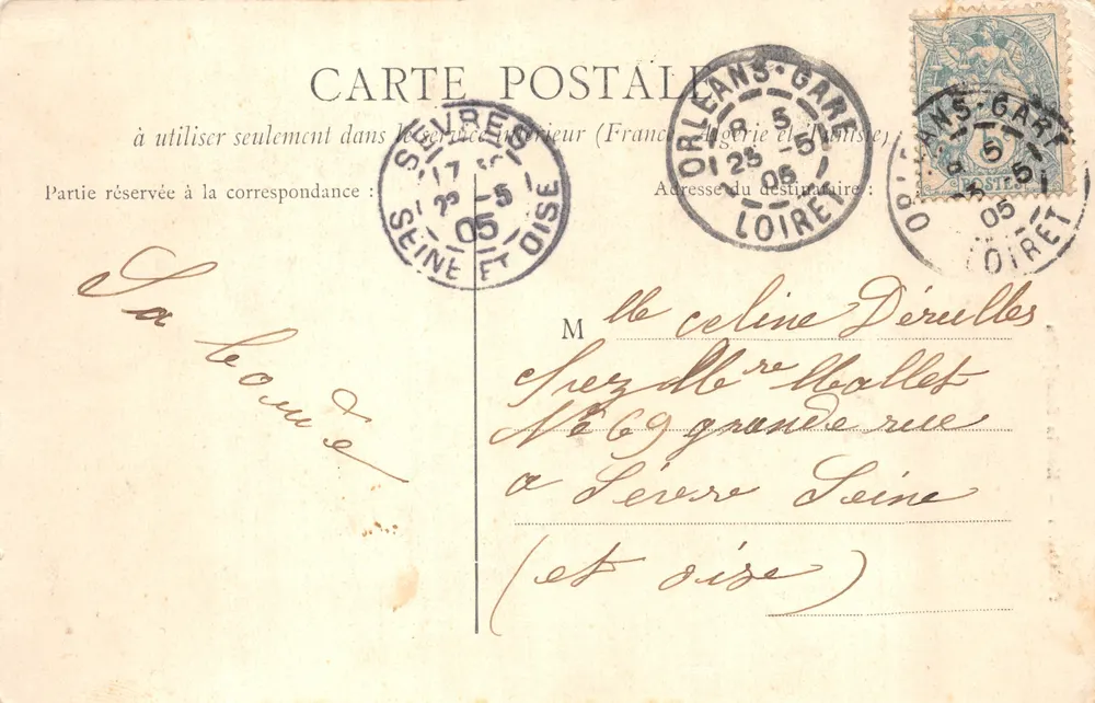 Olivet — Mühle Saint-Julien — Verleger Drucker nicht sichtbar, Seriennummer 15 - Rückseite