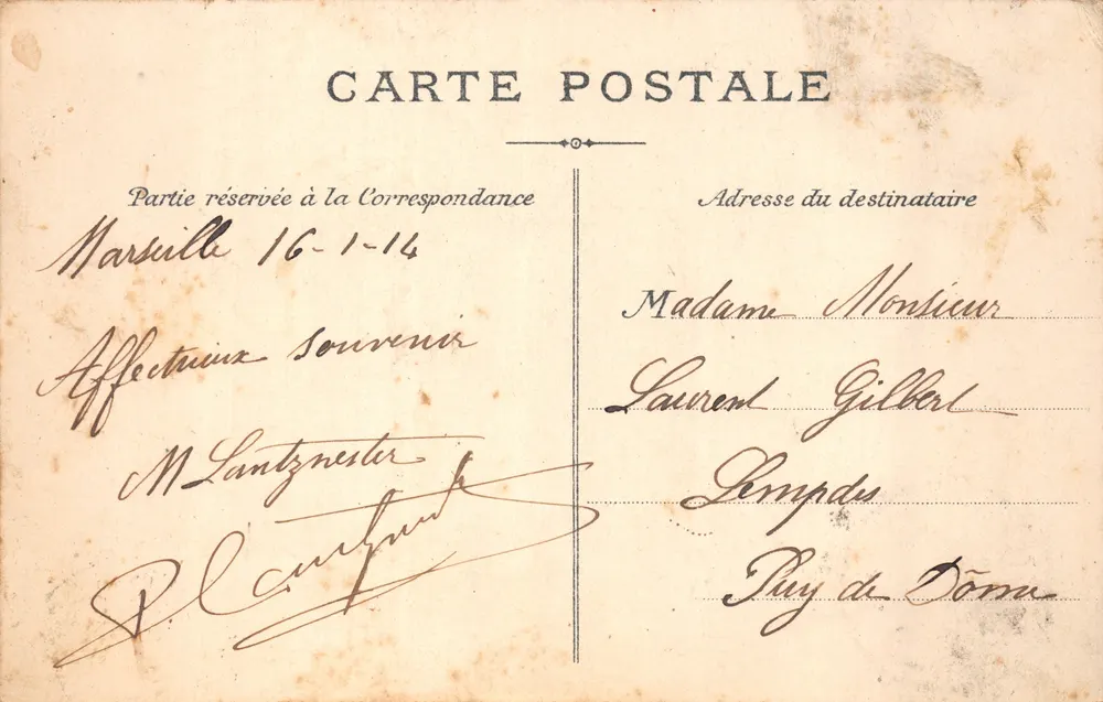 Marseille — Ensemble du Palais Longchamps — LL. Éditeur LL. N° 23 - 뒷면