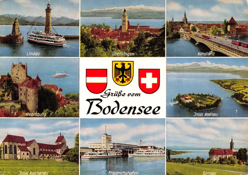 Bodensee — Panoramablick auf die Städte und Inseln — Verlag Freunde erwarten - Vorderseite