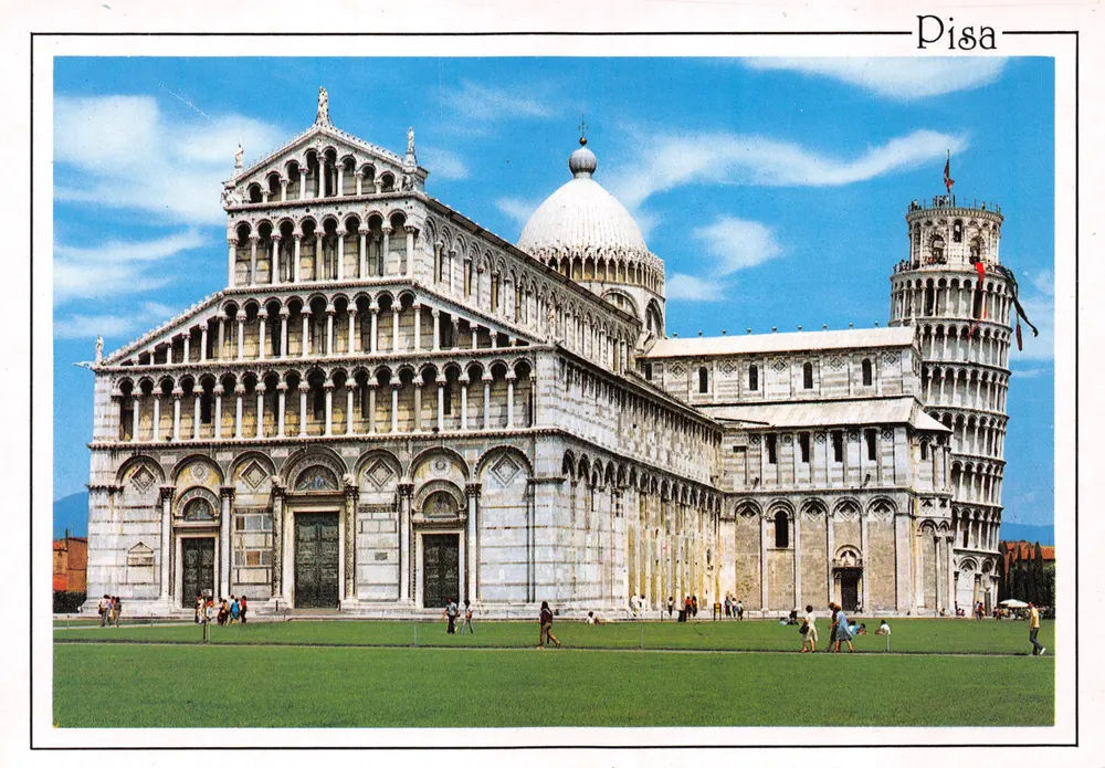 Pisa — Kathedrale und schiefes Tor — Verlag ITALCARDS, Nr. 393 - Vorderseite