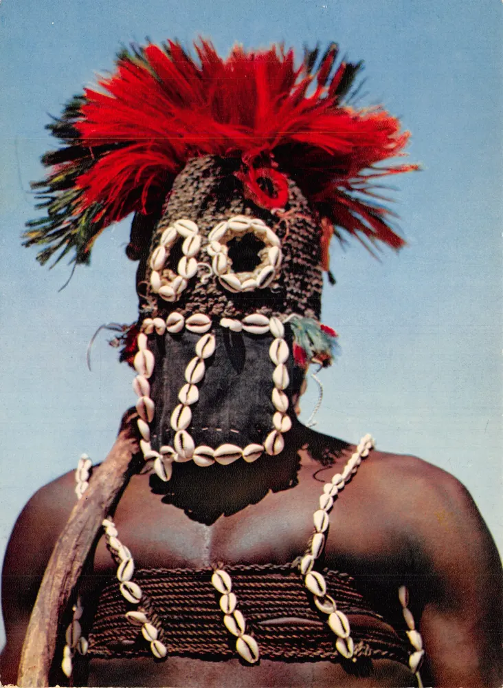 Afrikanisches Gesicht — Dogon — Verlag Editions HOA-QUI, Nr. 3718 - Vorderseite