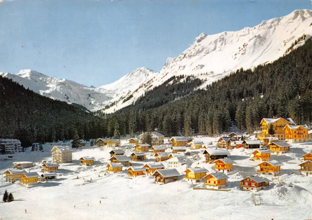 Morgins — Vue générale — Éditions Jaeger, n° 3047 - 앞면