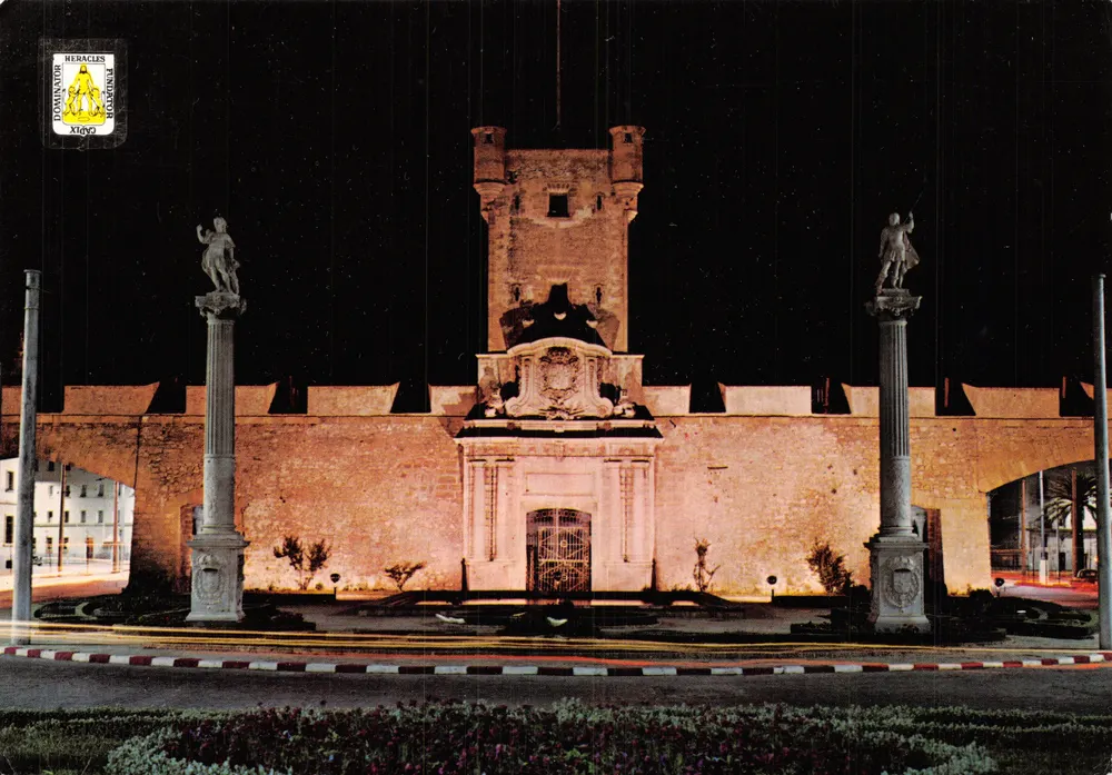 Porta de Tierra — nächtliche Ansicht — Casanovas Editions, n° 1122 - Vorderseite