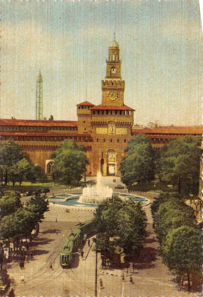 Mailand - Schloss Sforzesco — Verleger FRATELLI SCROCCCHI, n° 4876-9 - Vorderseite