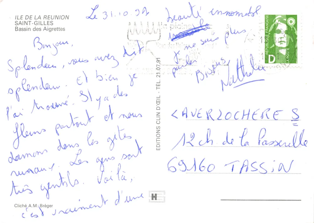 Chutes d'eau — Bassin des Aigrettes — Éditions Clin d'Œil - Verso