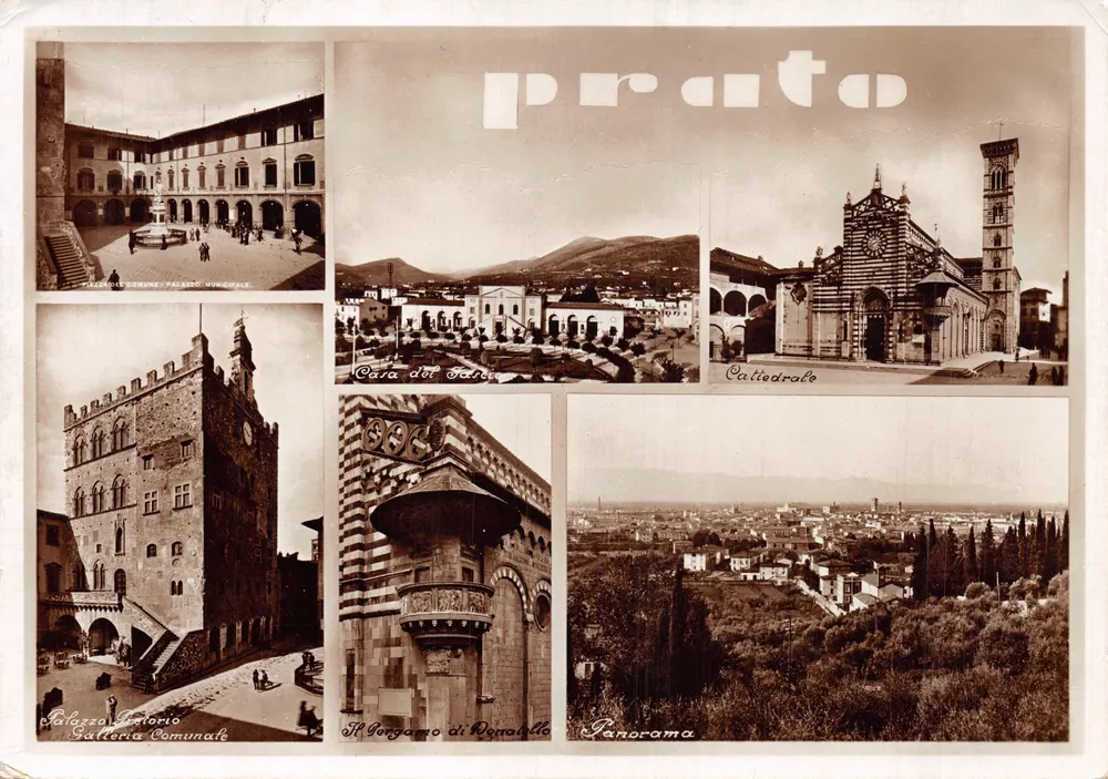 Prato — Panorama et monuments — Ediz. Santini - Bertelli - आगे