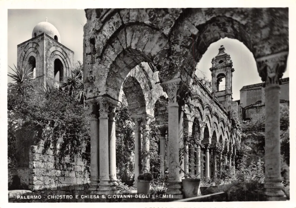 Palermo — Klostergarten und Kirche S. Giovanni degli Eremiti — Verlag Rip. Vletata - Vorderseite