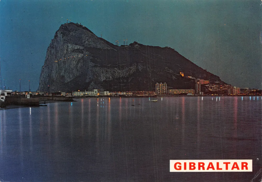 Der Felsen von Gibraltar — nächtliche Ansicht — Verlag COBAS & Cía, Nr. 51 - Vorderseite