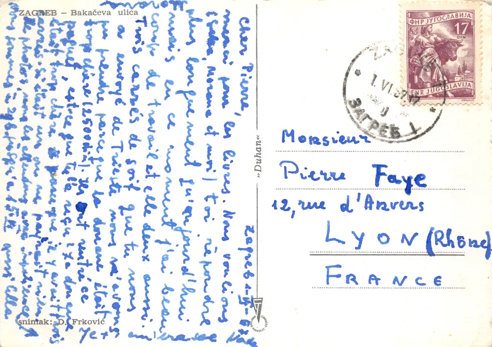 Zagreb — Platz der Kathedrale — Verleger D. Frković, Nr. 12 - Rückseite