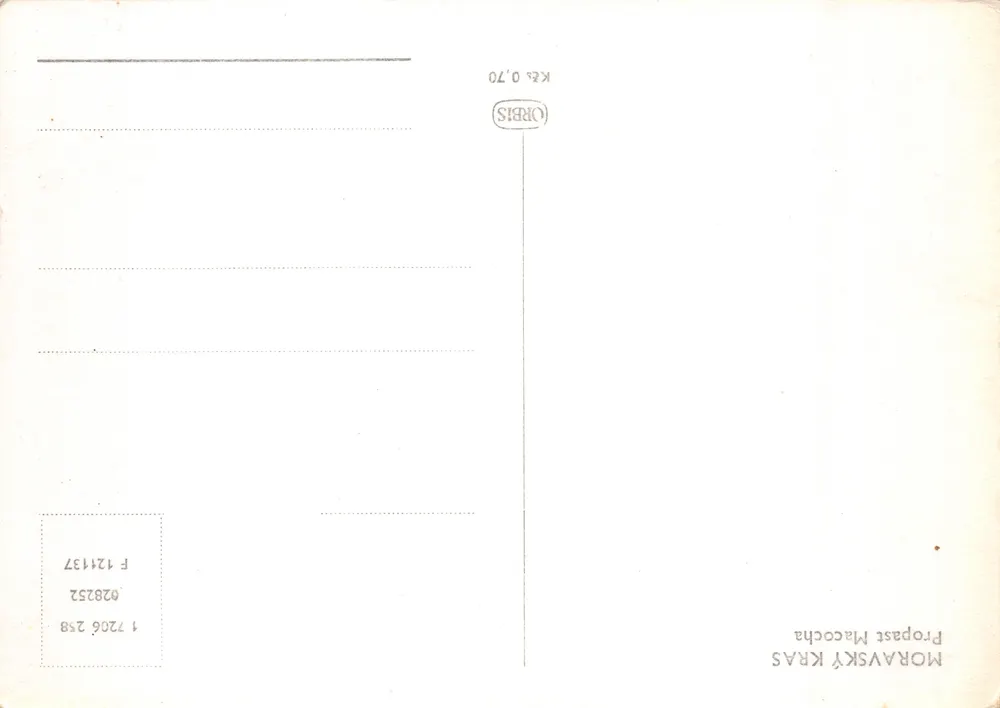 Ansicht des Moravský Kras-Felsens — Verlag OREIS, Nr. 121137 - Rückseite