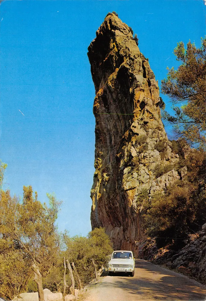 La Calobra — senkrechter Felsen, der eine Straße überragt — Verlag Peñal Bernat, Nr. 1.161 - Vorderseite