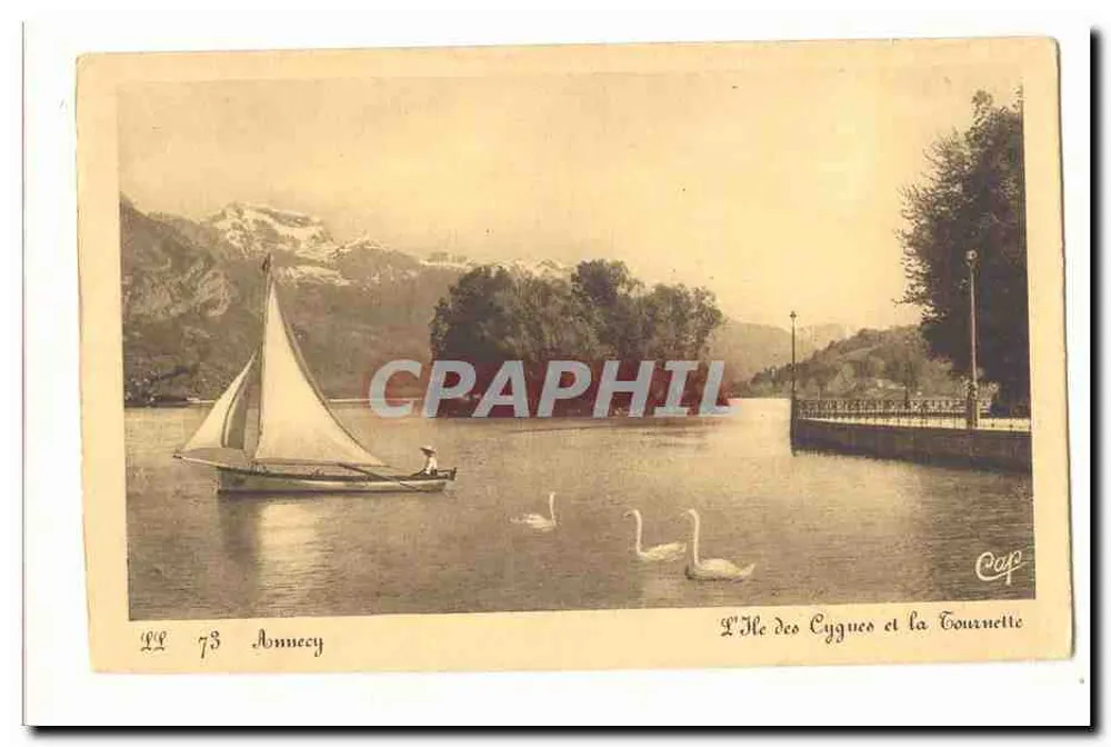 Annecy — Insel der Schwäne und La Tournette — LL 73 - Vorderseite