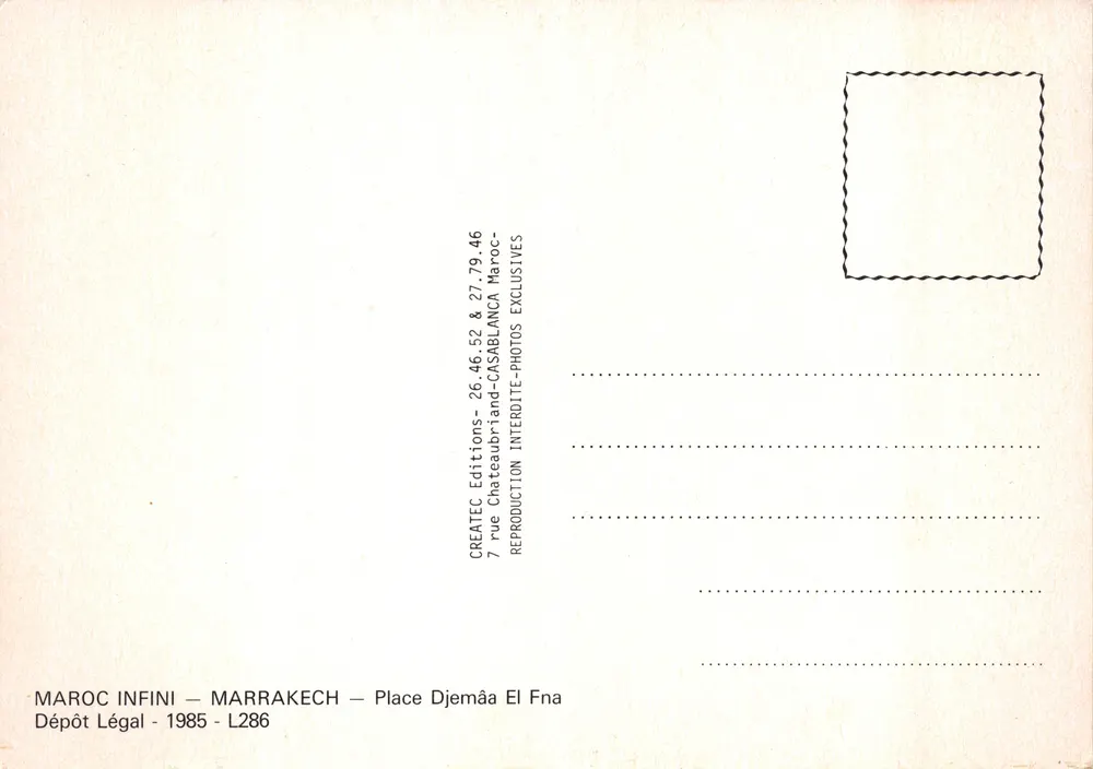 Marché de Marrakech — vue aérienne du souk — éditeur CREATEC Editions - पीछे