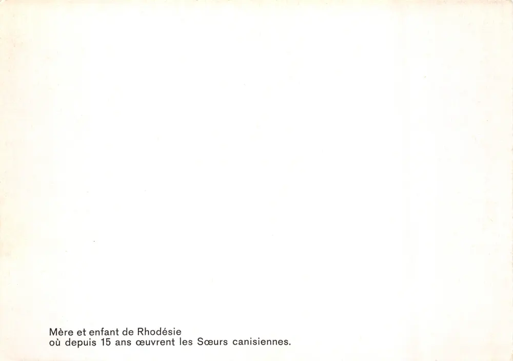 Mutter und Kind aus Rhodesia — Lebensszenen — Verleger nicht sichtbar - Rückseite