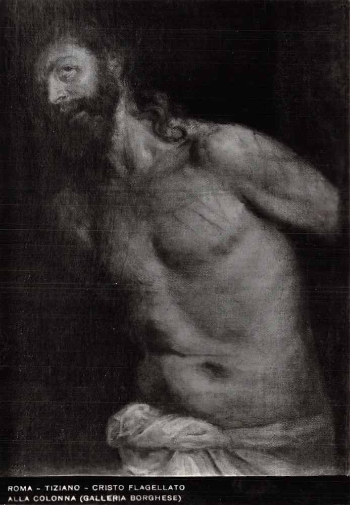 Christus gefoltert — Gemälde von Tizian in der Galleria Borghese — Verleger E. Richter Roma - Vorderseite