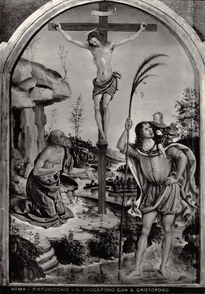 Roma - Pinturicchio - Il Crocefisso con S. Cristoforo - Recto