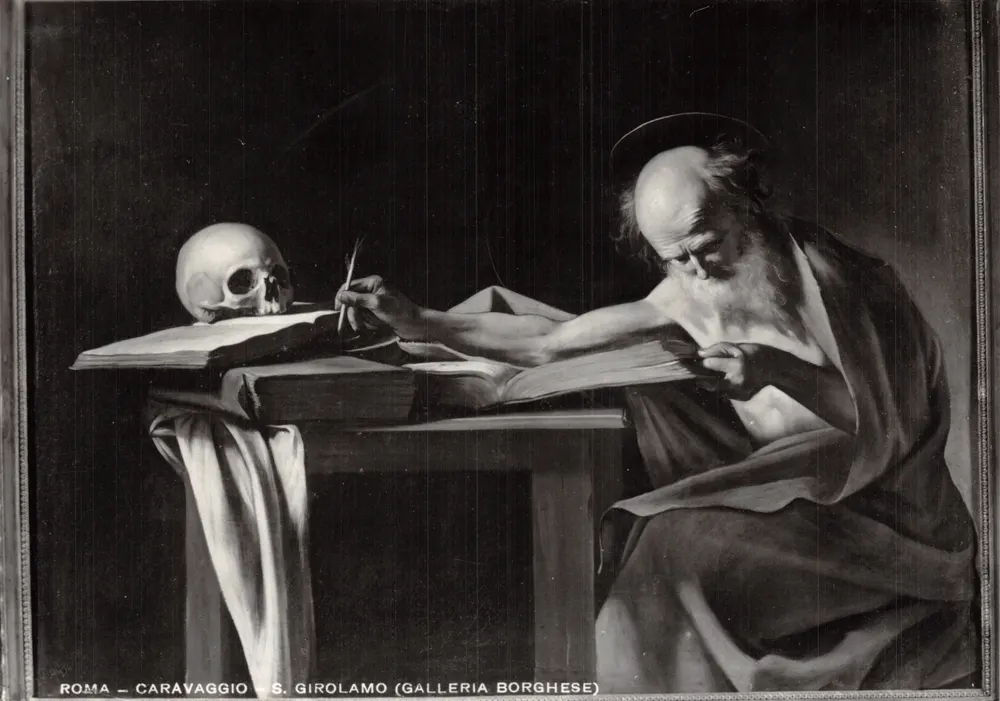 Rom – Caravaggio – Heiliger Hieronymus (Borghese-Galerie) – E. Richter Rom - Vorderseite