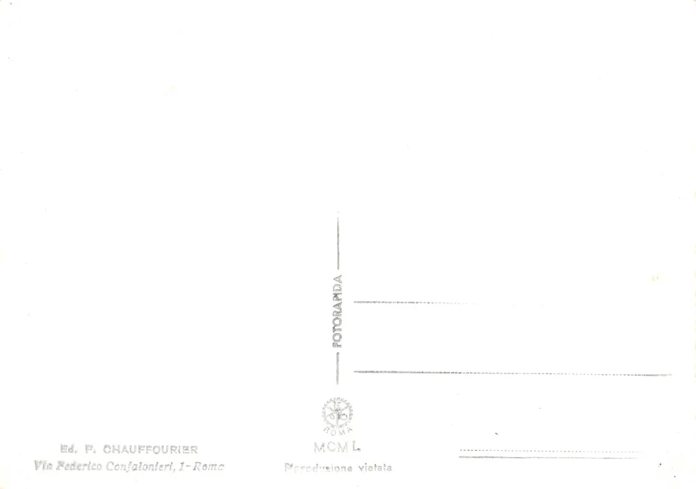 Santa Cecilia — Totenstatue — Verlag Maderno, Nr. 940 - Rückseite