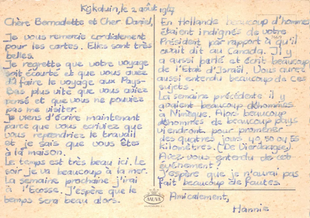 Arnhem — Panoramablick und städtische Szenen — Verlag MUVA, Nr. 766/9 - Rückseite