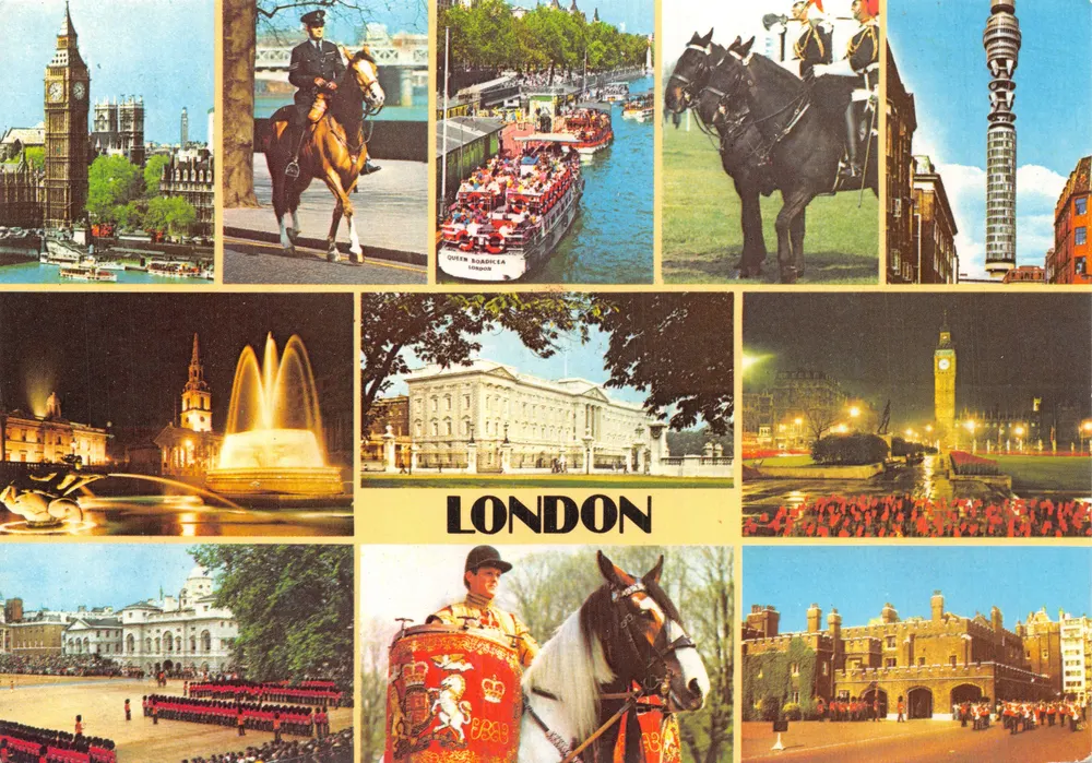 Londres — collage de monuments et scènes — Photo Precision Limited - 앞면