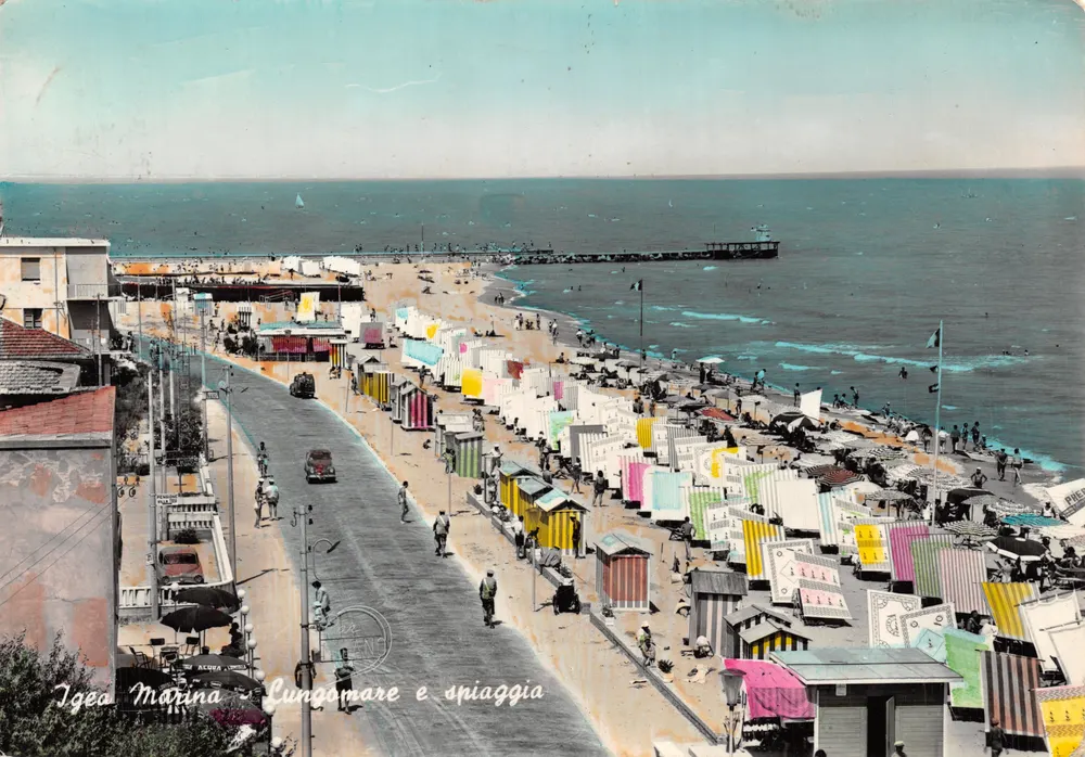 Igea Marina — Promenade et plage — Ed. Giorgetti Benilde - Recto