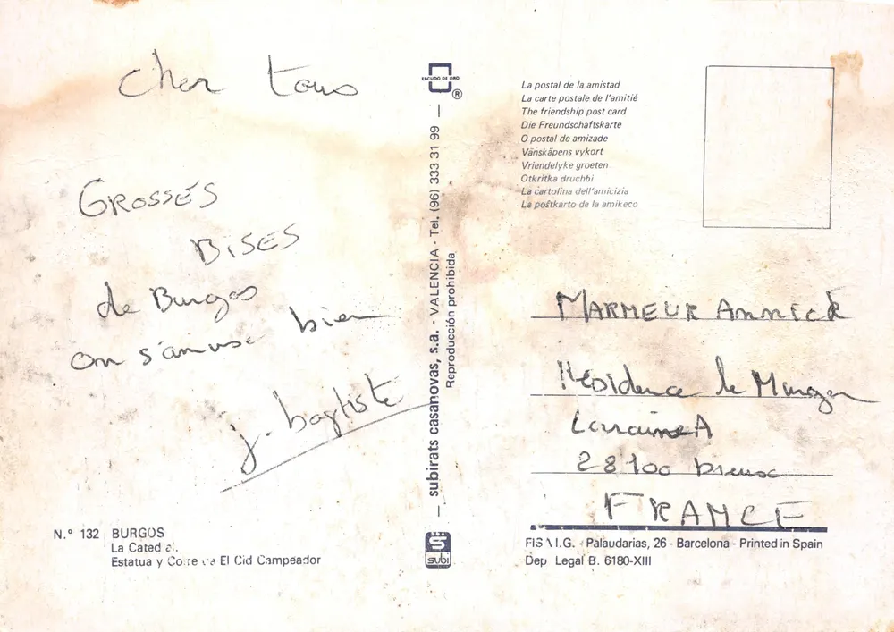 Burgos — Kathedrale und Statue des Cid — Verlag FISÁLG, n° 132 - Rückseite