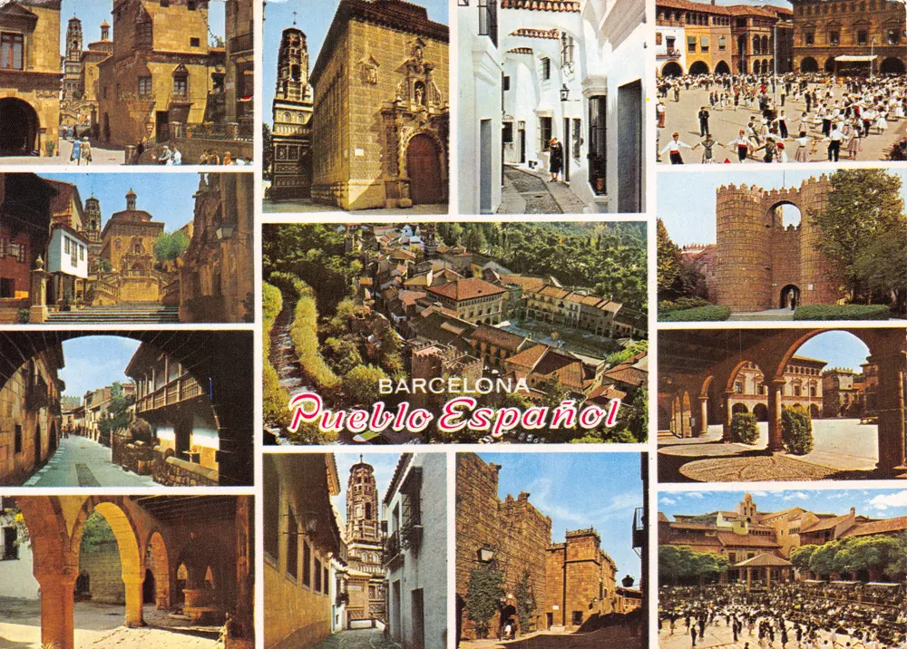 Barcelona — spanisches Dorf — Verlag PELAYO, Nr. B. 0202 m - Vorderseite