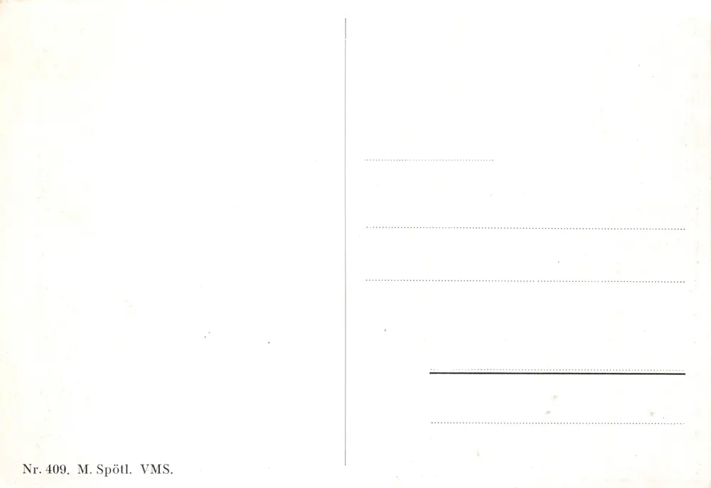 Jesus und der Engel — religiöse Szene — Verlag M. Spötl VMS, Nr. 409 - Rückseite