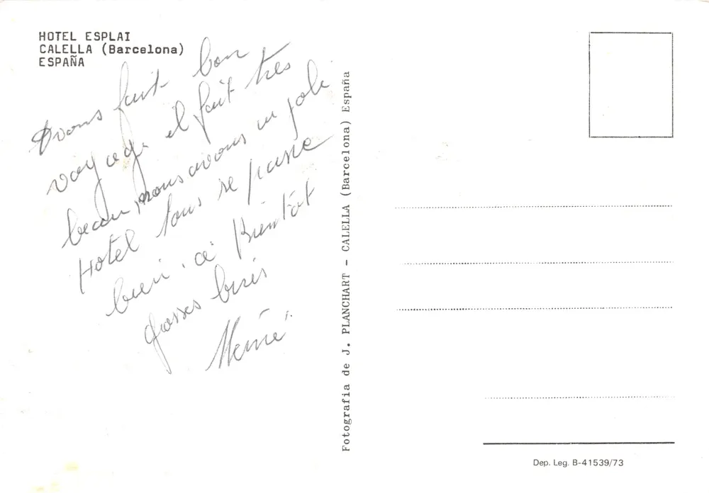 Hotel Esplai — interiores e fachada — editor J. Planchart - Verso