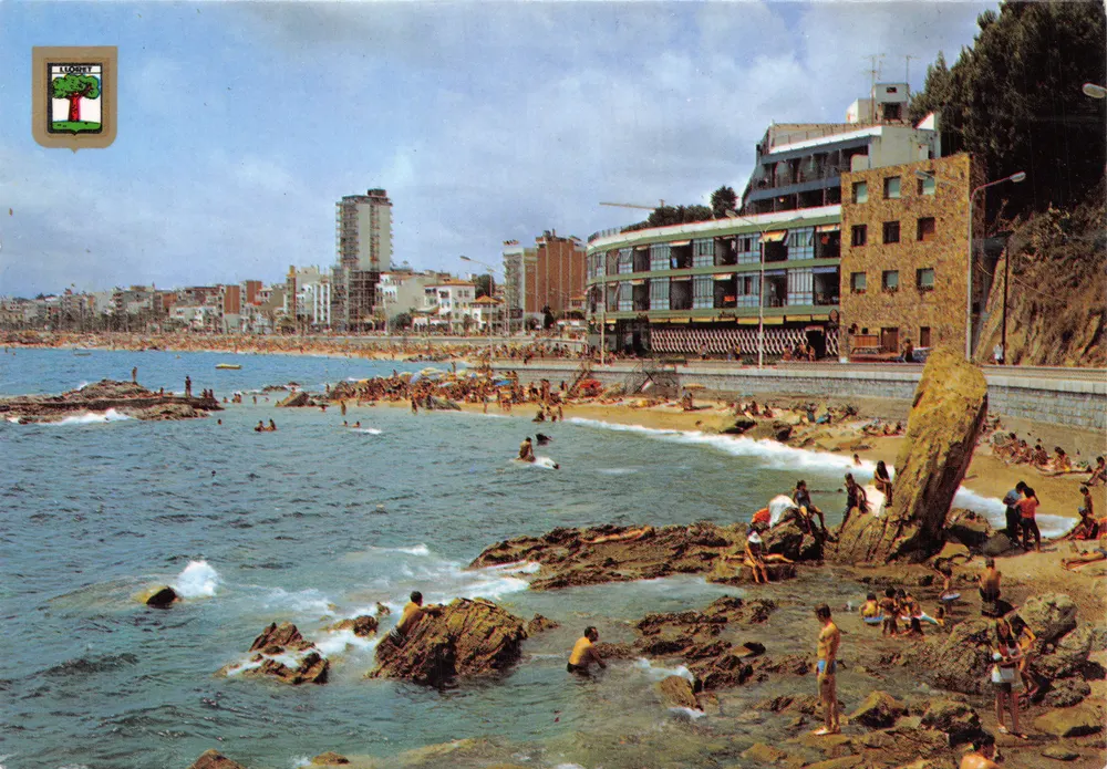 Lloret de Mar — vue générale de la plage — Comercial Escudo de Oro - Recto