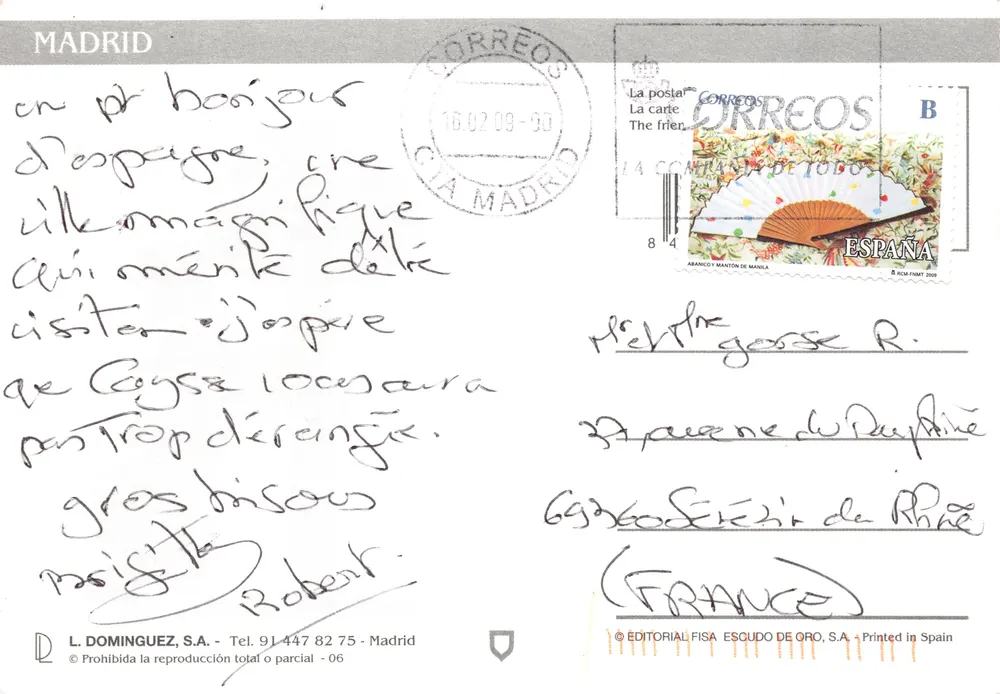 Madrid — collage de monumentos e ruas — L. DOMINGUEZ, S.A - Verso