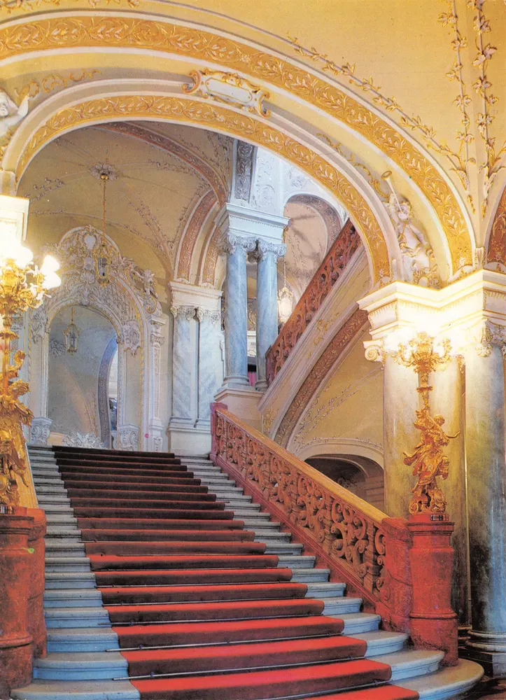 Odessa. Opern- und Balletttheater — Haupttreppe — Verleger Intourist - Vorderseite