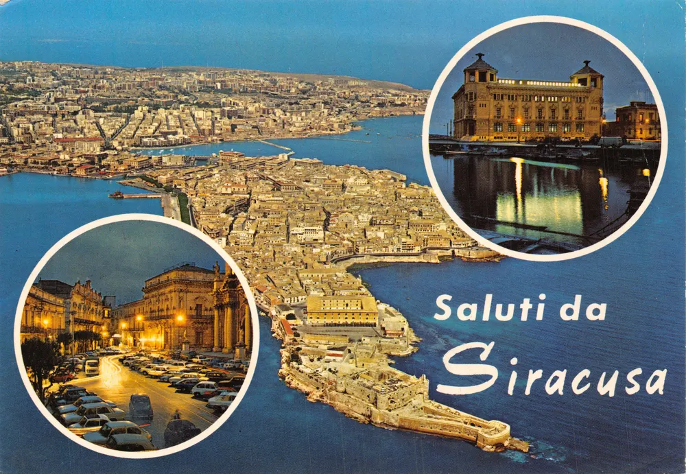 Luftbild von Syrakus — Verlag CO. GRAF. SIRACUSA, Nr. 167 - Vorderseite