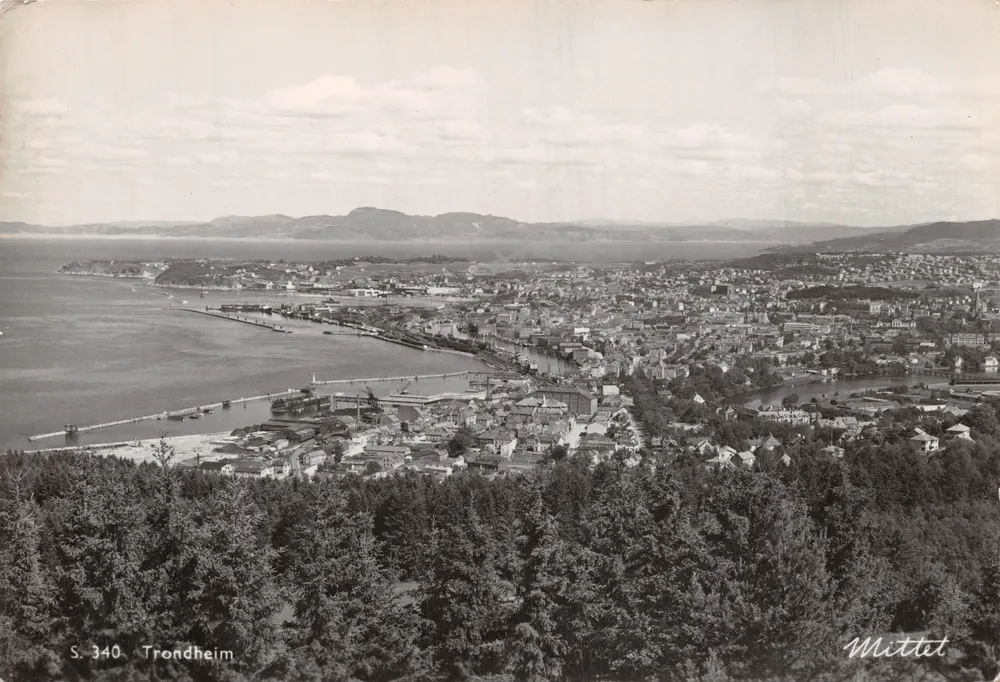 Trondheim — Luftbild von Mittet — Verlag Mittet, Nr. S. 340 - Vorderseite