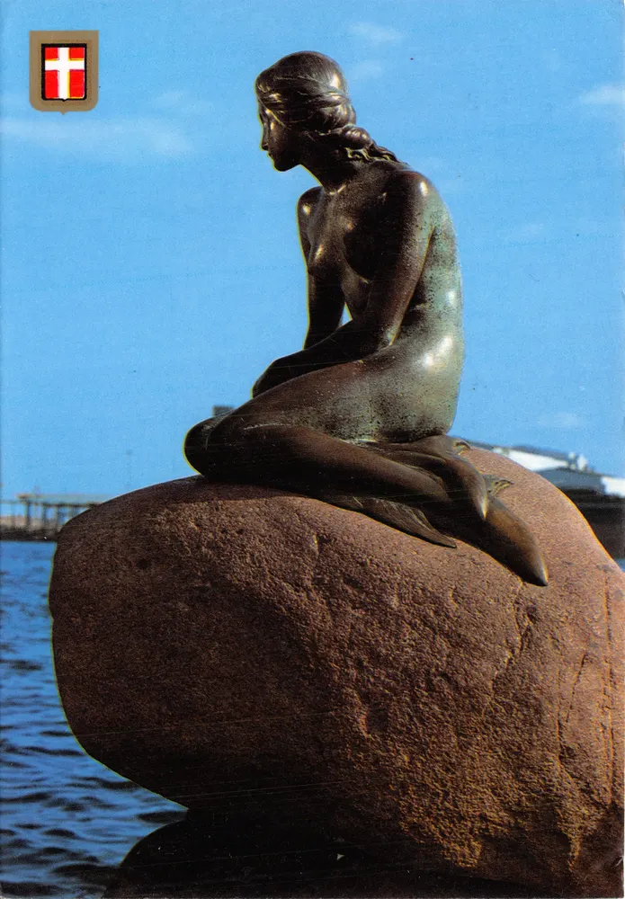 Die kleine Meerjungfrau — Bronze-Statue in Kopenhagen — Verlag WESSING København - Vorderseite