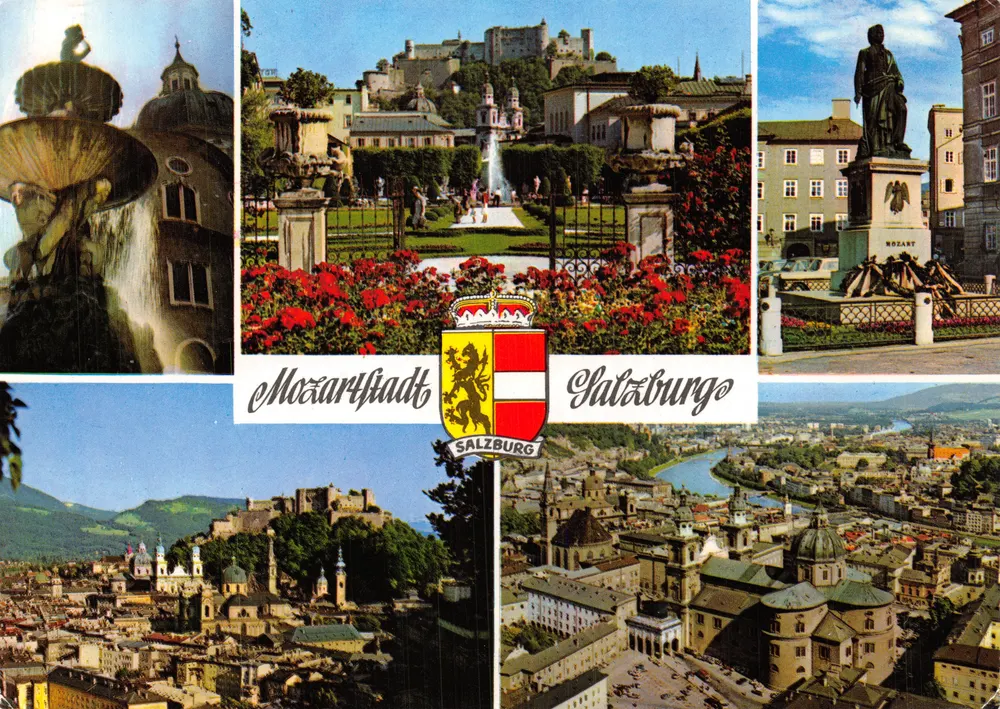 Salzburg — Panoramablick und Denkmäler — Verlag MM-Verlag, Nr. FS 396 - Vorderseite