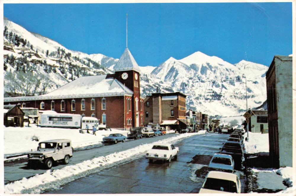 Telluride, Colorado — station de ski enneigée — Published by Petley Studios - 앞면
