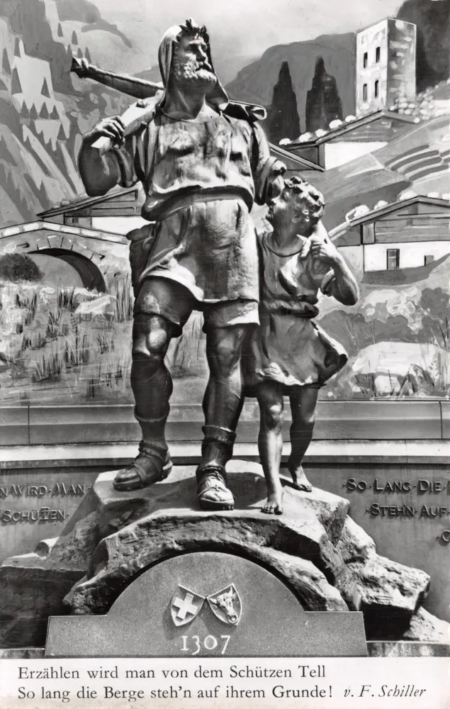 Statue des Schützen Tell — Denkmal für Tell in Luzern — Verleger : 10572 - Vorderseite