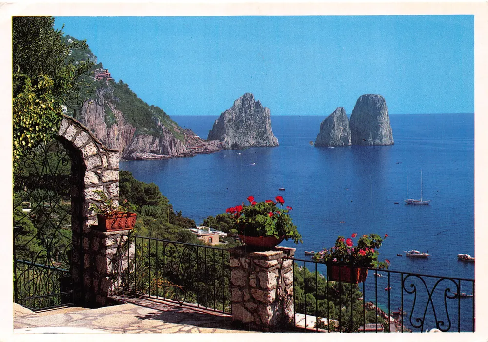 Capri — Ansicht der beiden Leuchttürme von Punta Tragara — Ed. Vincenzo Carcavallo, C/173 - Vorderseite
