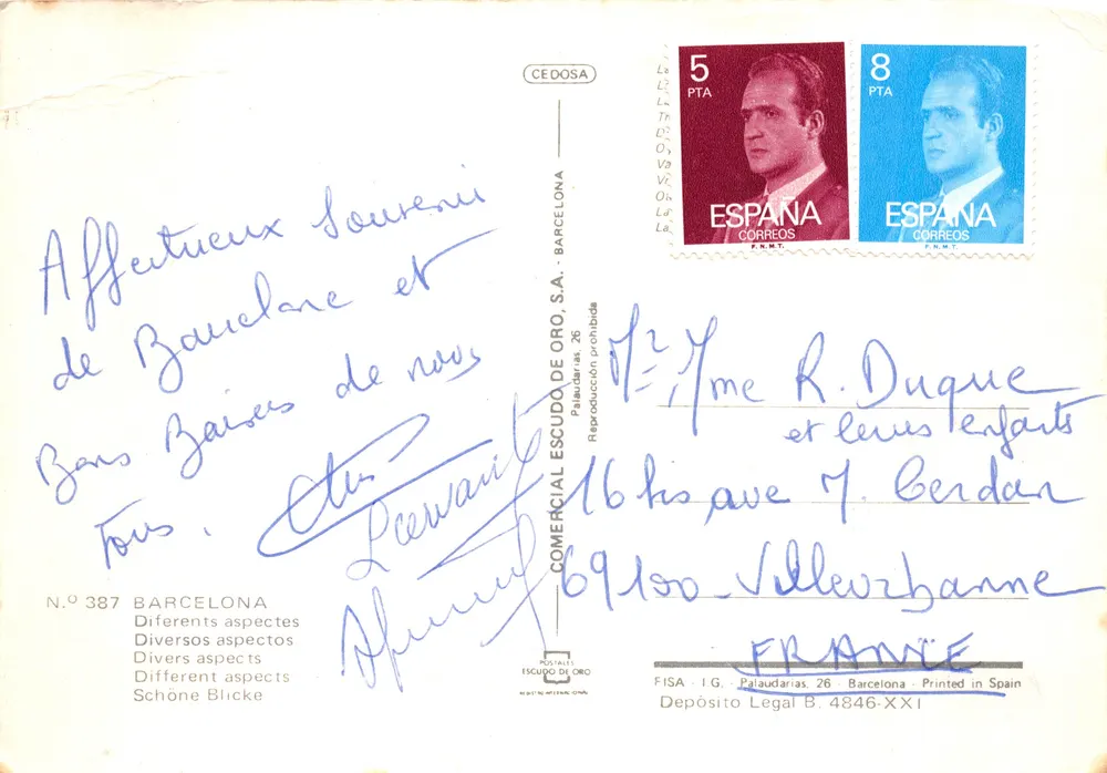 Gothischer Viertel — Collage von Monumenten und Gassen — Verlag ESCUDO DE ORO, N° 387 - Rückseite